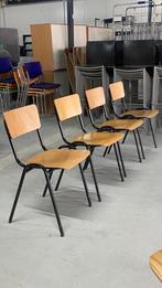 178x Kantinestoelen Stapelstoelen, Huis en Inrichting, Stoelen, Ophalen, Gebruikt, Bruin, X