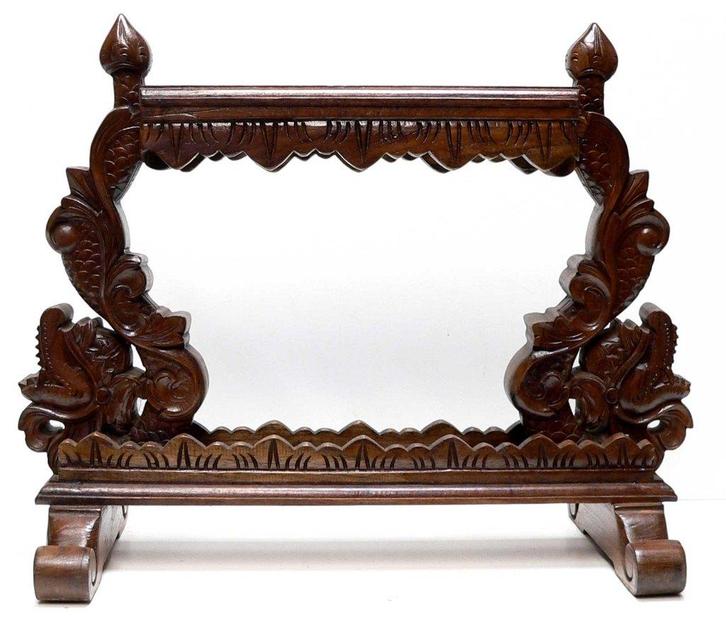 Keris rek voor 3 Krissen of 1 Kris en 2 Tombaks PL14 Ploncon, Antiek en Kunst, Kunst | Niet-Westerse kunst, Ophalen of Verzenden