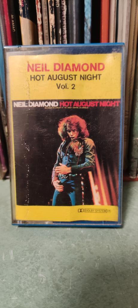Neil Diamond - Hot August Night (Vol. 2) Blue Shell Cass.!, Cd's en Dvd's, Cassettebandjes, Gebruikt, Origineel, Rock en Metal