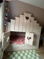 Prachtig handgemaakt kinderbed van steigerhout, Ophalen, 85 tot 100 cm, Zo goed als nieuw, Matras