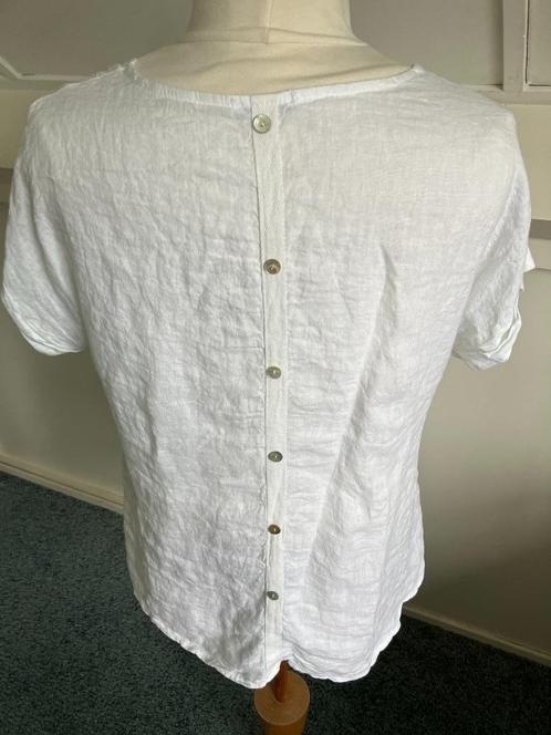 New Collection, witte blouse, top linnen maat XL, Kleding | Dames, Blouses en Tunieken, Zo goed als nieuw, Maat 46/48 (XL) of groter