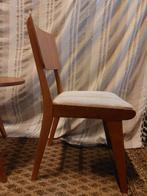 Vintage Stoelen + Tafel - 1960s Set, Huis en Inrichting, Hout, Gebruikt, Twee, Bruin