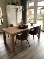 Eikenhouten eettafel, Huis en Inrichting, Tafels | Eettafels, Ophalen, Gebruikt, Eikenhout, 200 cm of meer