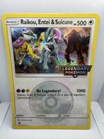 pokemon legendary raikou entei suicune holo promo jumbo, Hobby en Vrije tijd, Verzenden, Zo goed als nieuw, Losse kaart, Foil
