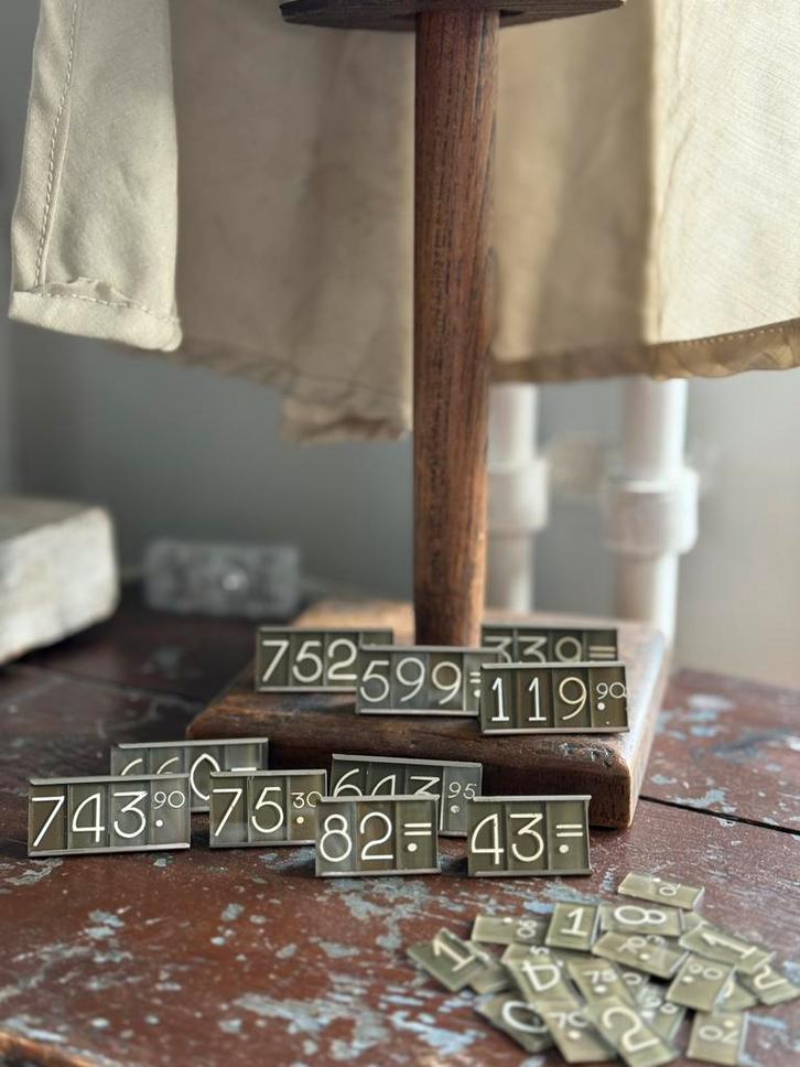 Etalage Prijsbordjes nr. 3, Antiek en Kunst, Antiek | Woonaccessoires, Ophalen of Verzenden