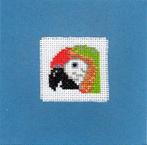 kaart met geborduurde papegaai (1371), Ophalen of Verzenden, Nieuw, Dieren