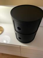 Kartell Componibili MAT Zwart kastje/bijzettafeltje 2 laags., Minder dan 55 cm, Rond, Zo goed als nieuw, Ophalen