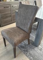 Suede leren stoelen totaal 6 stuks, Ophalen, Bruin, Leer, Zo goed als nieuw