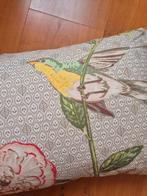 2x langwerpig kussen Pip Studio, taupe/bruin met vogel, Ophalen of Verzenden, Zo goed als nieuw, Overige kleuren, Rechthoekig