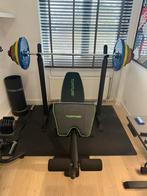 Volledige fitness home gym set inclusief 105kg aan gewichten, Sport en Fitness, Ophalen, Benen, Krachtstation, Zo goed als nieuw