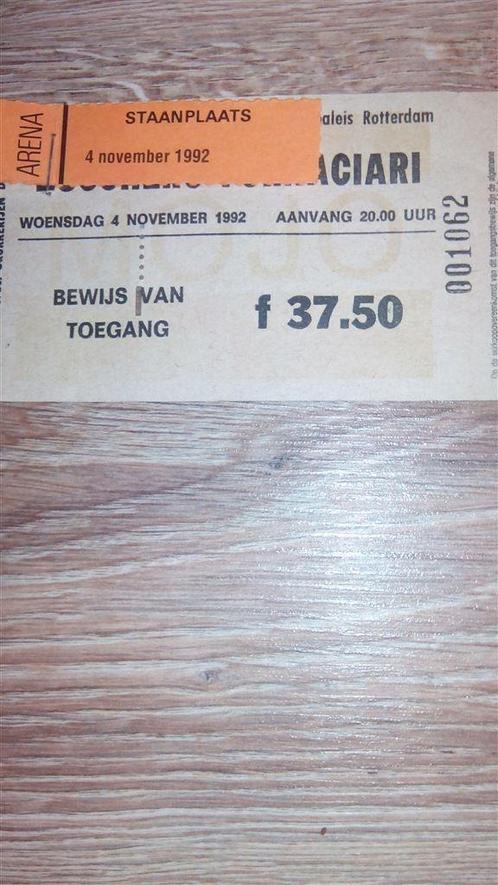 Oud Concertkaartje van Zucchero - Ahoy 1992, Tickets en Kaartjes, Concerten | Pop, Eén persoon, Augustus