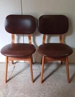 Twee mooie vintage bruine stoelen, Ophalen, Zo goed als nieuw, Bruin, Twee