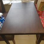 Mooie uitschuifbare tafel verlengbaar 120 x 80 x 74 bruin, Ophalen, 100 tot 150 cm, 50 tot 100 cm, Zo goed als nieuw