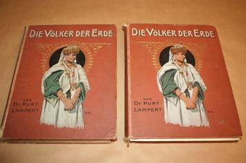 Die völker der Erde - Dr. Kurt Lampert - Deel 1 en 2 - 1902 beschikbaar voor biedingen