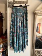 Zijden harembroek free size (34-36-38-40-42), Verzenden, Nieuw, Blauw, Lang