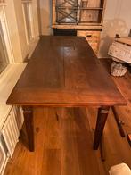 Houten eettafel binnen, nieuw gelakt 219cm lang en 90 cm bre, Huis en Inrichting, Tafels | Eettafels, Vijf personen of meer, Rechthoekig