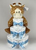 Luiertaart Kraamcadeau jongen Giraffe Blauw, Kinderen en Baby's, Kraamcadeaus en Geboorteborden, Nieuw, Ophalen of Verzenden, Kraamcadeau