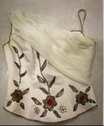 Galajurk 2 delig gebroken wit; maat S: ZGAN, Galajurk, Wit, Ophalen of Verzenden, Zo goed als nieuw