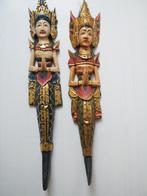 Rama Sita muurmaskers Bali handbeschilderd houtsnijwerk, Ophalen of Verzenden