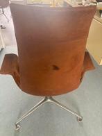 2 stuks Vintage Walter Knoll FK, Huis en Inrichting, Stoelen, Twee, Gebruikt, Leer, Bruin