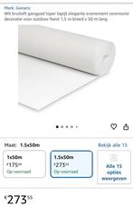 Witte bruiloft loper/tapijt/ceremonie/feest 1,5 m b x 50 m l, Hobby en Vrije tijd, Feestartikelen, Ophalen, Zo goed als nieuw