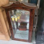 Brocante vintage oude vitrinekast vitrinekastje opzetkastje, Huis en Inrichting, Kasten | Vitrinekasten, Ophalen, Gebruikt, Brocante La Campagne