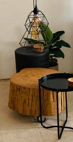 Boomstamtafel massief hout, Verzenden, Eikenhout, 200 cm of meer, 50 tot 100 cm