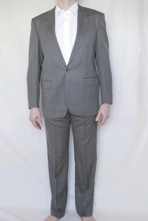 Chique grijs-bruin heren maatpak van zuiver scheerwol, Kleding | Heren, Kostuums en Colberts, Zo goed als nieuw, Maat 52/54 (L)