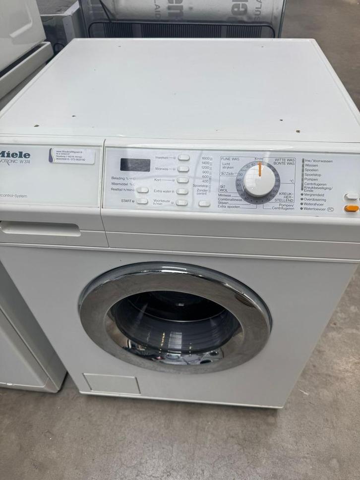 Miele Wasmachine 1600 toeren schoon garantie bezorging , Witgoed en Apparatuur, Wasmachines, Zo goed als nieuw, Voorlader, 6 tot 8 kg