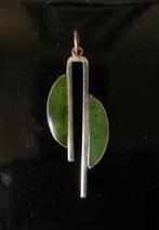 Sterling zilveren hanger met jade Niels Erik From Noorwegen, Sieraden, Tassen en Uiterlijk, Antieke sieraden, Ophalen of Verzenden