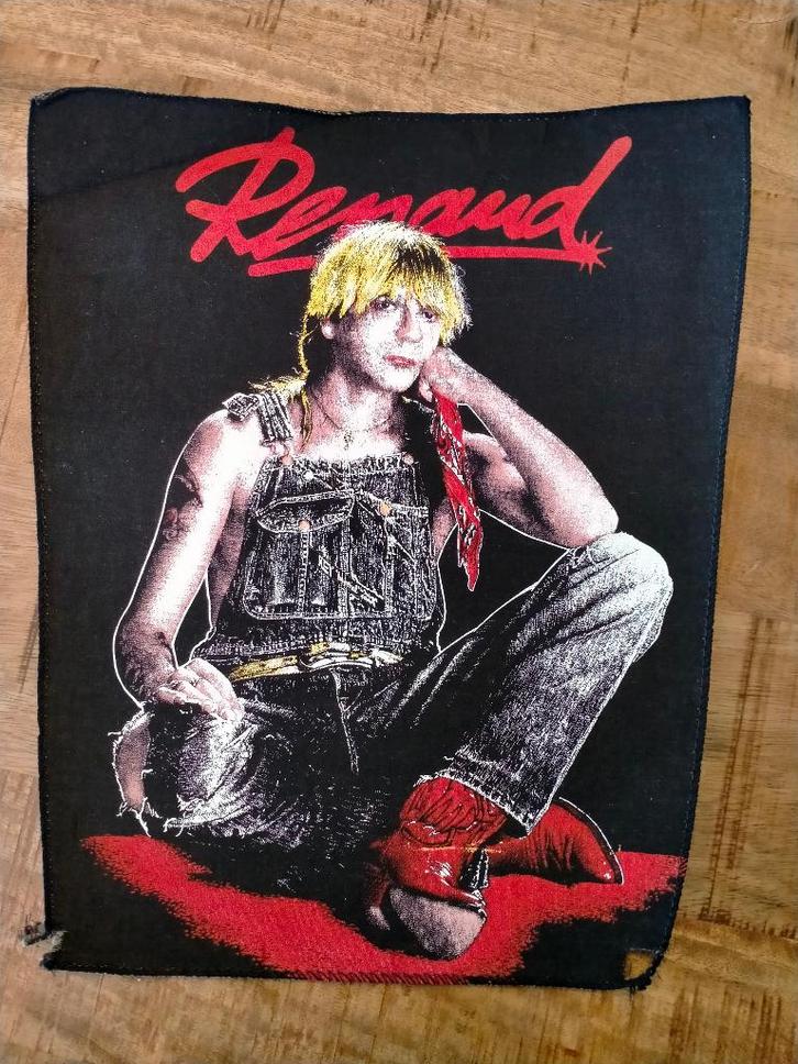 Renaud Franse zanger vintage muziek backpatch patch embleem, Verzamelen, Muziek, Artiesten en Beroemdheden, Gebruikt, Kleding