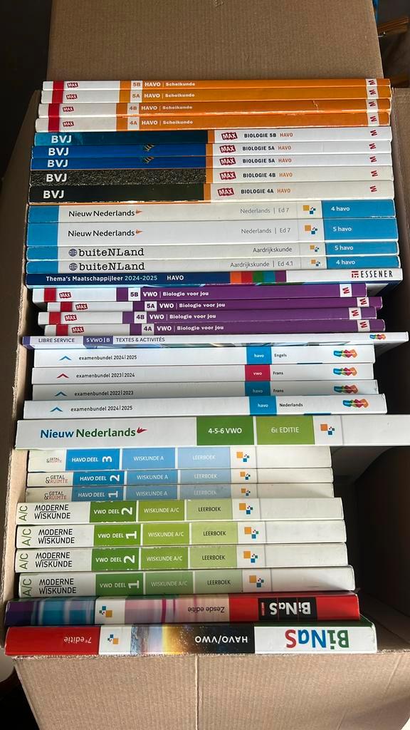 examenjaar VAVO, VWO, HAVO, Boeken, Schoolboeken, Gelezen, HAVO, Verzenden