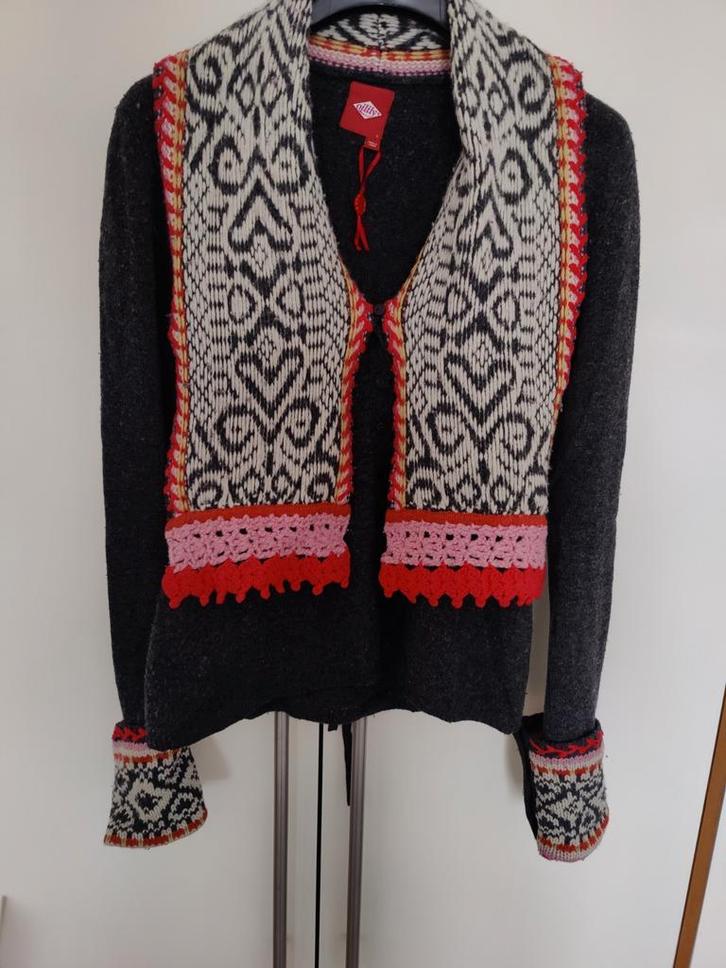Wollen vest van Oilily maat L, Kleding | Dames, Truien en Vesten, Zo goed als nieuw, Maat 38/40 (M), Grijs, Ophalen of Verzenden