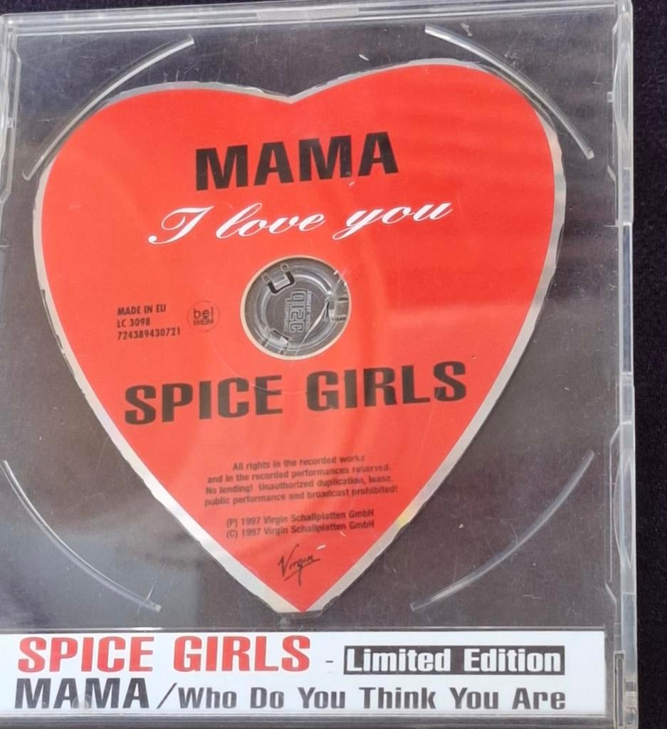 SPICE GIRLS,  Mama. Hartvormige CD. Limiter edition., Verzamelen, Muziek, Artiesten en Beroemdheden, Gebruikt, Cd of Plaat, Ophalen