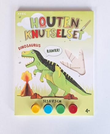 NIEUW! Houten knutselset dinosaurus beschikbaar voor biedingen