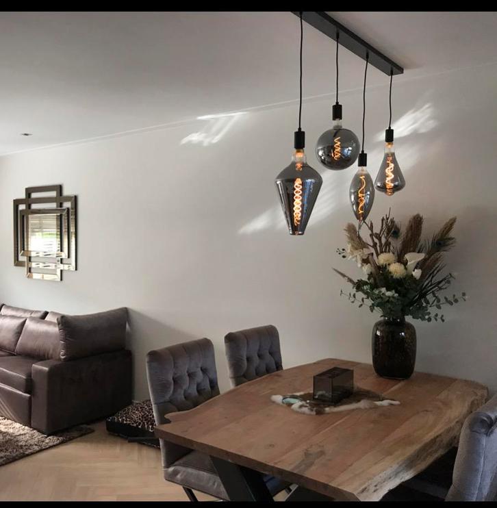 Hang lamp met 2 verschillende lampen, Huis en Inrichting, Lampen | Hanglampen, Zo goed als nieuw, Minder dan 50 cm, Ophalen