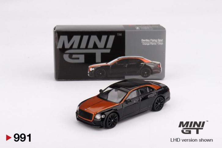 Mini GT 1:64 Bentley Flying Spur orange flame  - onyx 2024, Hobby en Vrije tijd, Modelauto's | Overige schalen, Nieuw, Auto, Ophalen of Verzenden
