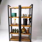 Boekenkast Hout & Metaal - 200x55 cm – 2 beschikbaar, Ophalen, Nieuw