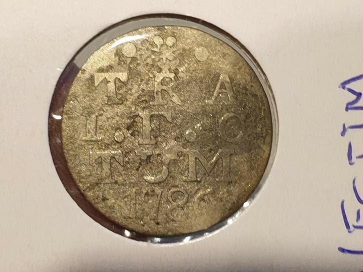 Utrecht,  2 stuiver 1786 nr.4, zilver (01), Postzegels en Munten, Munten | Nederland, Overige waardes, Vóór koninkrijk, Zilver