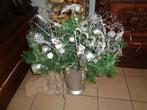 Grote grijze vaas met kerstdecoratie dia 20 hoogte 42 cm, Huis en Inrichting, Ophalen, Steen, Overige kleuren, Zo goed als nieuw