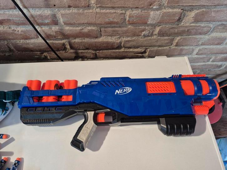 Nerf N-strike Elite Trilogy Ds-15 Blaster incl pijlen, Kinderen en Baby's, Speelgoed | Buiten | Actiespeelgoed, Zo goed als nieuw
