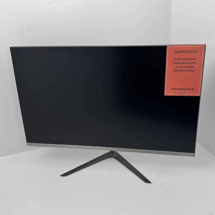 Peaq PMO S270-IFC Monitor | Met garantie, Computers en Software, Monitoren, Zo goed als nieuw, 60 Hz of minder, HDMI, VGA, IPS