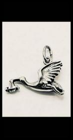 Zilveren bedel kettinghanger ooievaar voor bedelarmband, Overige merken, Ophalen of Verzenden, Zo goed als nieuw, 4 bedels of meer