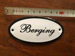 Emaille plaatje berging, Ophalen of Verzenden