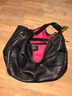 Zwarte leren FAB tas met roze voering, Verzenden, Gebruikt, Zwart, Handtas