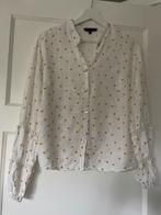 Schattige witte blouse zonnebloemen en  broderie maat M, Kleding | Dames, Blouses en Tunieken, Ophalen of Verzenden, Zo goed als nieuw