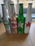 VIER HEINEKEN ALUMINIUM BIERFLESJES, Verzamelen, Biermerken, Heineken, Ophalen