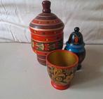 Russische houten potjes - Vintage, Ophalen of Verzenden, Gebruikt
