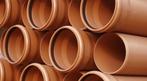 PVC buis bruin manchet 110  SN4 lengte 5 meter 3.20 p/m, Ophalen, Pvc, Nieuw, 4 tot 6 meter