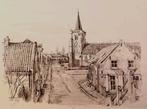 Lopik ... zicht op het dorp Jaarsveld ..., Antiek en Kunst, Ophalen of Verzenden